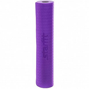 Гимнастический коврик для йоги, фитнеса Starfit FM-201 TPE purple/grey (173x61x0,5)