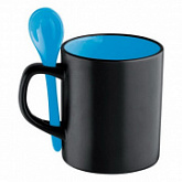Кружка с ложечкой 300мл 8740404 Black/Blue