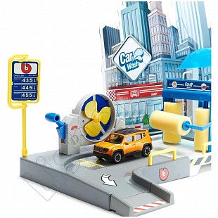 Игровой набор Bburago Street Fire Автомойка с машинкой (18-30406) orange