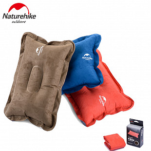 Подушка надувная Naturehike Comfortable Suede Pillow brown