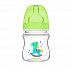 Антиколиковая бутылочка для кормления Canpol babies EasyStart TOYS с широким горлышком 120 мл., 0+ мес. (35/205) green