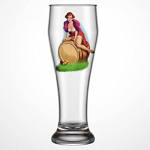 Бокал пивной Декостек Pin-up beer Бочка 500 мл 303-Д