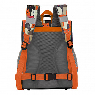 Рюкзак школьный с мешком GRIZZLY RAm-184-12 /1 orange
