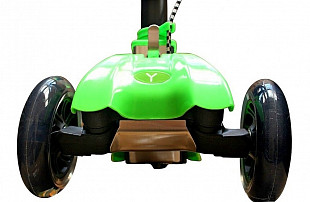 Самокат Y-Scoo Maxi City RT Simple Трансформер Gagarin с ручным тормозом green