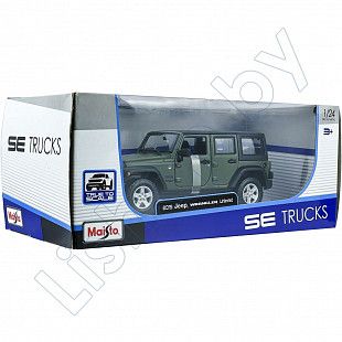 Машинка Maisto 1:24 Jeep Wrangler (31268) flat green