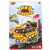 Набор YAKO инерционных строительных машин, серия Мир micro Игрушек M7618-2 (4 шт)