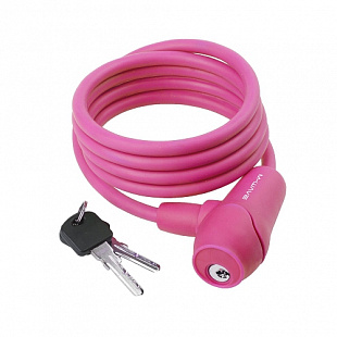 Замок велосипедный M-Wave 8х1500мм pink 5-231018
