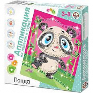 Аппликация из пайеток и страз Десятое королевство Панда 01534