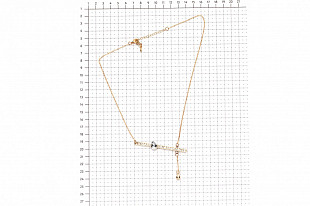 Колье Bradex «Хрустальная капля» gold AS 0054