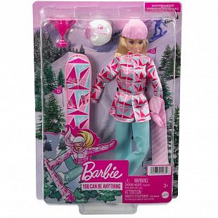 Кукла Barbie You Can Be Anything Сноубордистка (HCN30 HCN32)