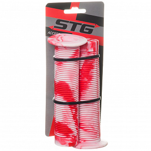 Грипсы STG 135 мм HL-G105B Х99085 white/red