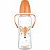 Бутылочка для кормления Canpol babies CUTE ANIMALS с ручками и узким горлышком 250 мл., 12 мес.+ (11/845) orange new