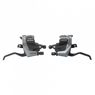 Шифтер Shimano ST-M4000 Alivio левый, 3 скорости, трос 1800мм, для V-brake, ASTM4000LB