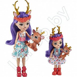 Кукла Enchantimals Сестрички с питомцами Данесса и Данетта Оленни (HCF79 HCF80)