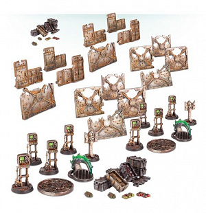 Набор аксуссуаров Games Workshop Warhammer Necromunda Barricades and Objectives 300-04