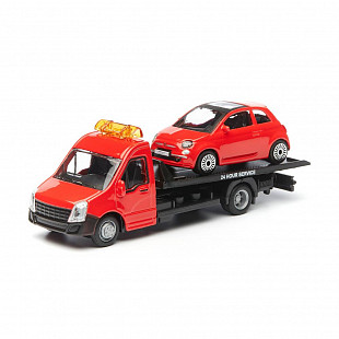 Масштабная модель автомобиля Bburago Street Fire Эвакуатор и Alfa Romeo MiTo 1:43 (18-31400) Black/Red