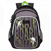 Рюкзак школьный GRIZZLY RB-152-2 /1 black/light green