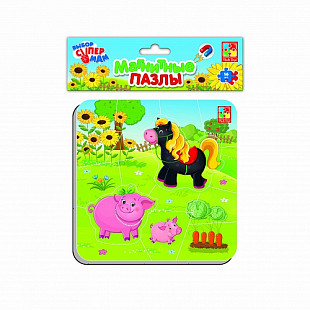 Магнитные пазлы А5 Vladi Toys Ферма VT3204-11