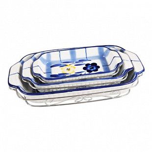 Набор блюд Bekker на металлических подставках BK-7308