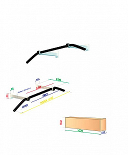 Турник настенный Starfit Slim 1 с малым выносом