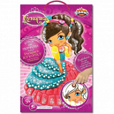 Набор для детского творчества Dalis Раскраска из пластилина Кукла Вика МС-204