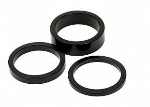 Проставочное кольцо Longus под вынос, Al (28.6/10мм, Black) комплект - 10 шт. 398230