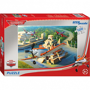 Пазлы Step Puzzle 120 "Самолёты" набор 5 75114