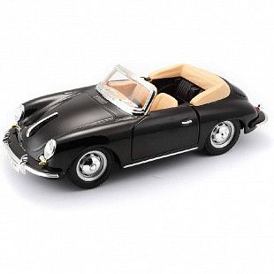 Машинка Bburago 1:24 Porsche 356B Cabriolet (1961) (18-22078) Black НОВОЕ ПОСТУПЛЕНИЕ