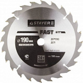 Диск пильный Зубр По дереву FastLine 190х30х2,4х24 Stayer 3682-190-30-48