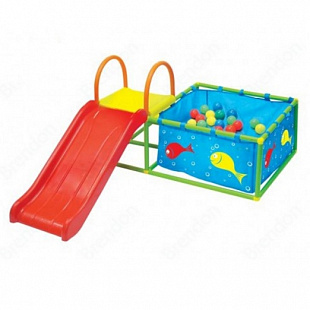 Горка и бассейн с яркими шариками Bradex Семицветик DE 0054