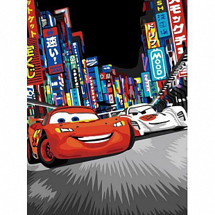 Картина по номерам Picasso Тачки. Ночные гонки PC3040063