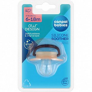 Пустышка Canpol babies Night Dreams силиконовая ортодонтическая 6-18 мес. (22/501_new_pin)