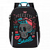 Рюкзак школьный GRIZZLY RB-151-3 /2 black/light turquoise