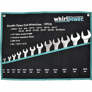 Набор ключей рожковых Whirlpower 6-32 мм 12 пр Cr-V 1241-1-C12