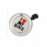 Велозвонок TBS I love my bike BELL-03F chrome