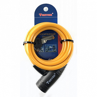 Велозамок Tonyon 8X1500 мм TY506-3 Yellow