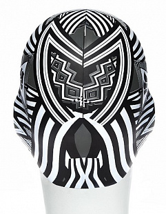 Шапочка для бассейна (плавания) взрослая Mad Wave Silicone Printed Stripes white