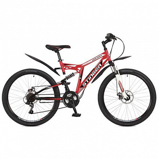 Велосипед Stinger Highlander 100D 26" (2017) Red