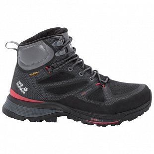 Водонепроницаемые кроссовки женские Jack Wolfskin Force Striker Texapore Mid W black / red
