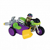 Игрушка Turtles Фигурка Донни 6 см с мотоциклом, серия Half Shell Hero 96702