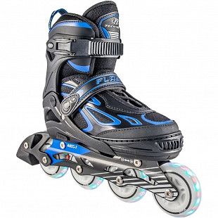Роликовые коньки раздвижные Tech Team Flash 2019 black/blue