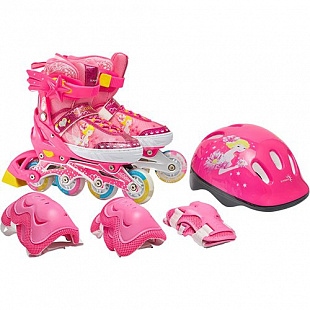 Роликовые коньки Sundays set pink PW-153B-5D