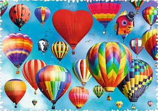 Пазл Crazy Shapes Trefl Красочные воздушные шары 600 шт 11112