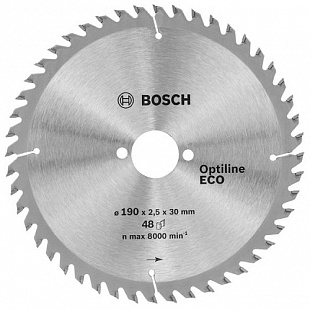 Диск пильный Bosch 190х30х2,5 мм Optiline Wood Eco 2608641790