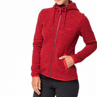 Джемпер женский Jack Wolfskin Patan Hooded Jacket W ruby red