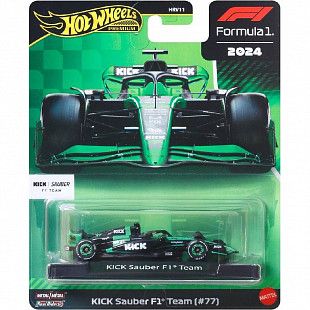 Машинка Hot Wheels Premium KICK Sauber F1 Team (#77) (HRV11 JBM13)