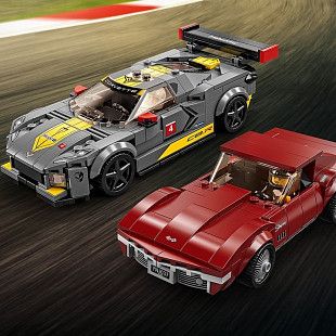 Конструктор LEGO SPEED CHAMPIONS Гоночные автомобили Chevrolet Corvette C8.R Race Car and 1968 Chevrolet Corvette 76903
