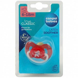 Пустышка Canpol babies Space Латексная Круглая 6-18 мес. (23/222_red_new)