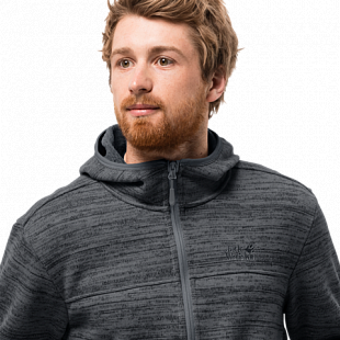 Джемпер мужский Jack Wolfskin Aquila Hooded Jacket Men dark iron