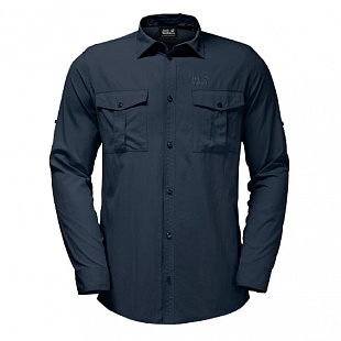 Рубашка мужская Jack Wolfskin Atacama Roll-up Shirt dark blue